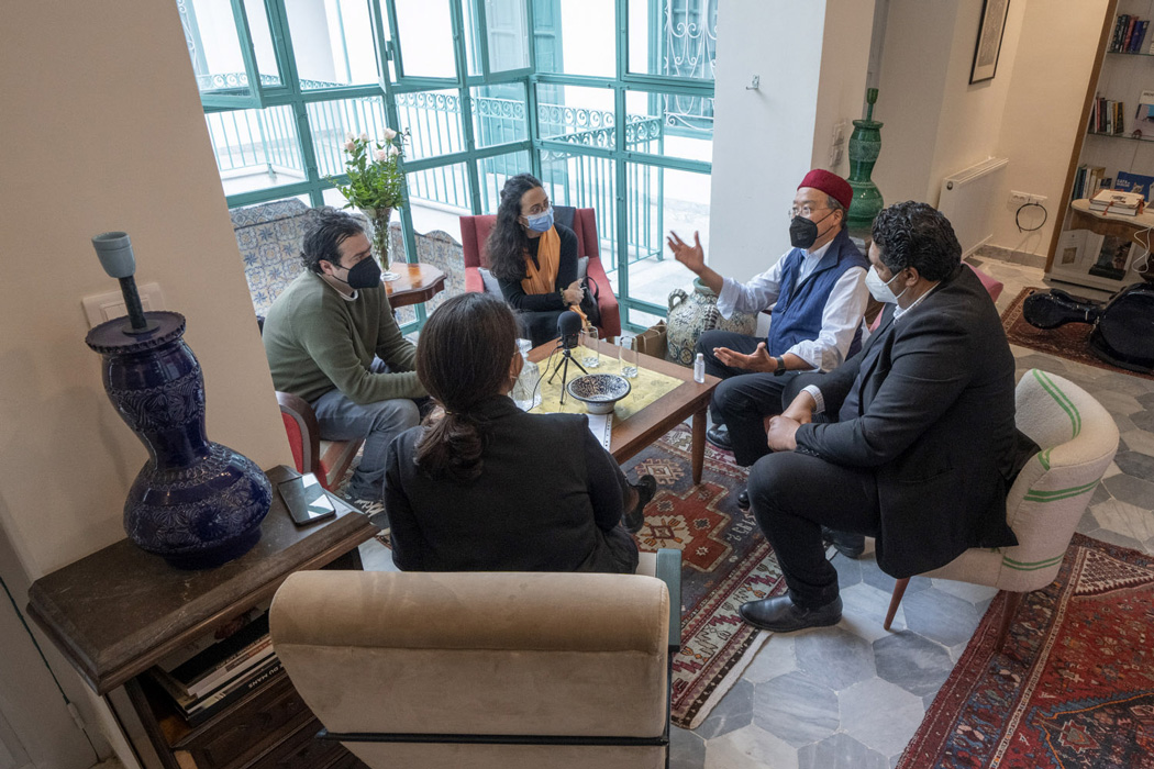 Yo-Yo Ma panel discussion with artists Mourad Ben Cheikh Ahmed and Sonia Kallel