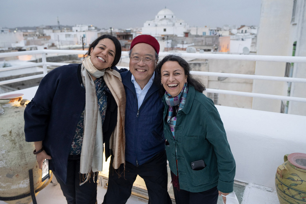 Yo-Yo Ma with Sihem Lamine and Leila Ben-Gacem